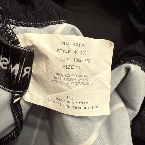 Trimshaper Womens Black and White Tankini Swim Top Adjustable Straps Sz 14 Swim - Picture 7 of 7